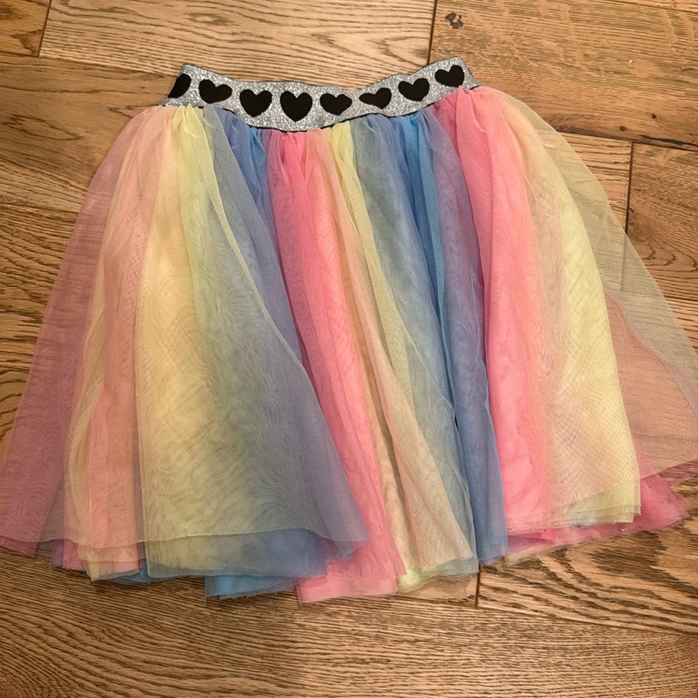 Lola + the Boys tulle multi rainbow skirt girls size 8